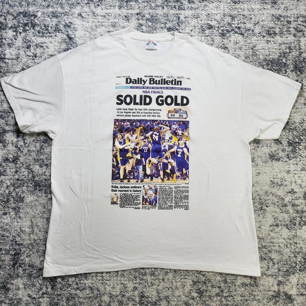 Y2K 2009 Lakers Kobe Bryant Champion Tshirt Xxl